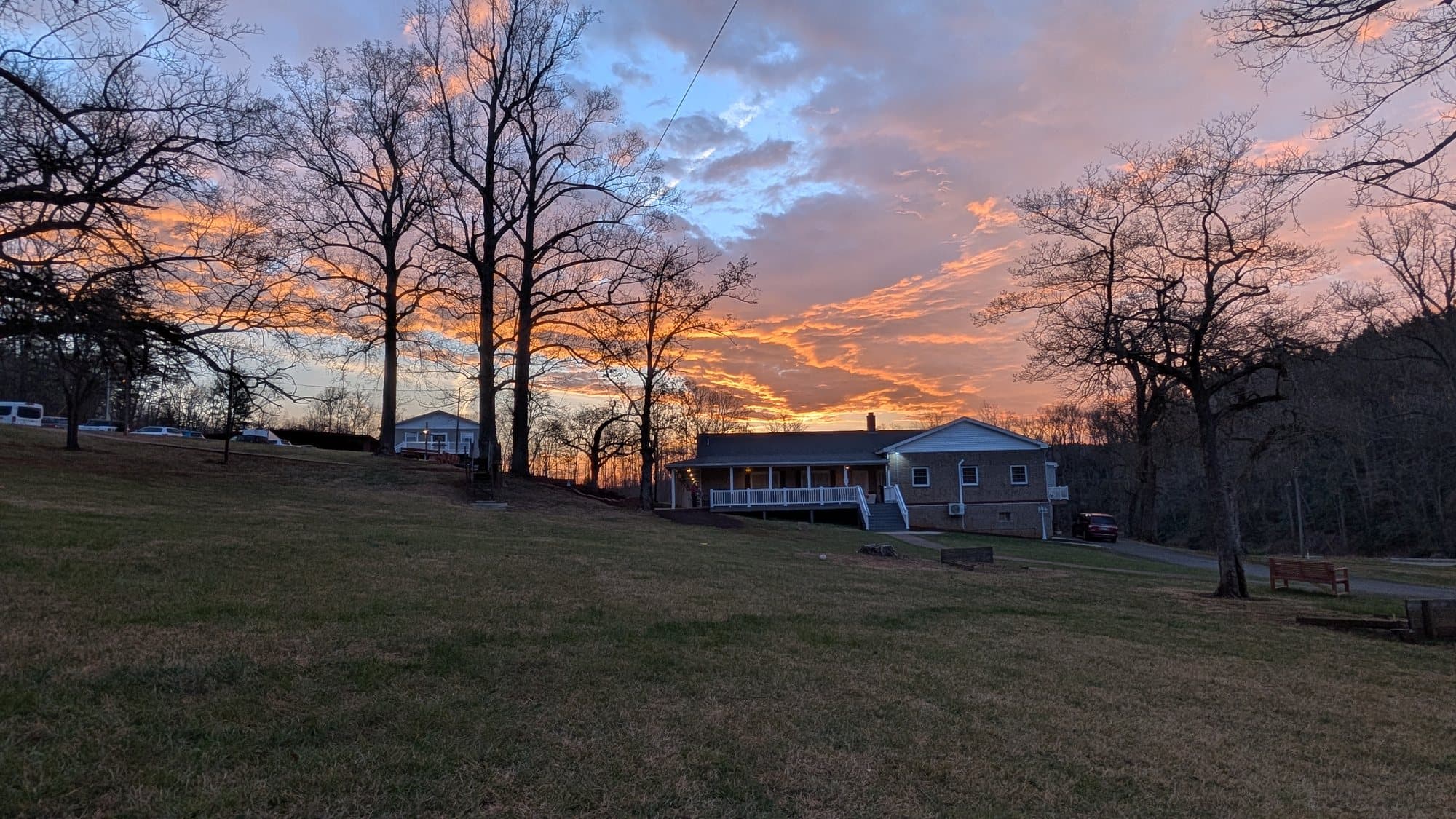 Sunset over the field at Springs of Life Camp